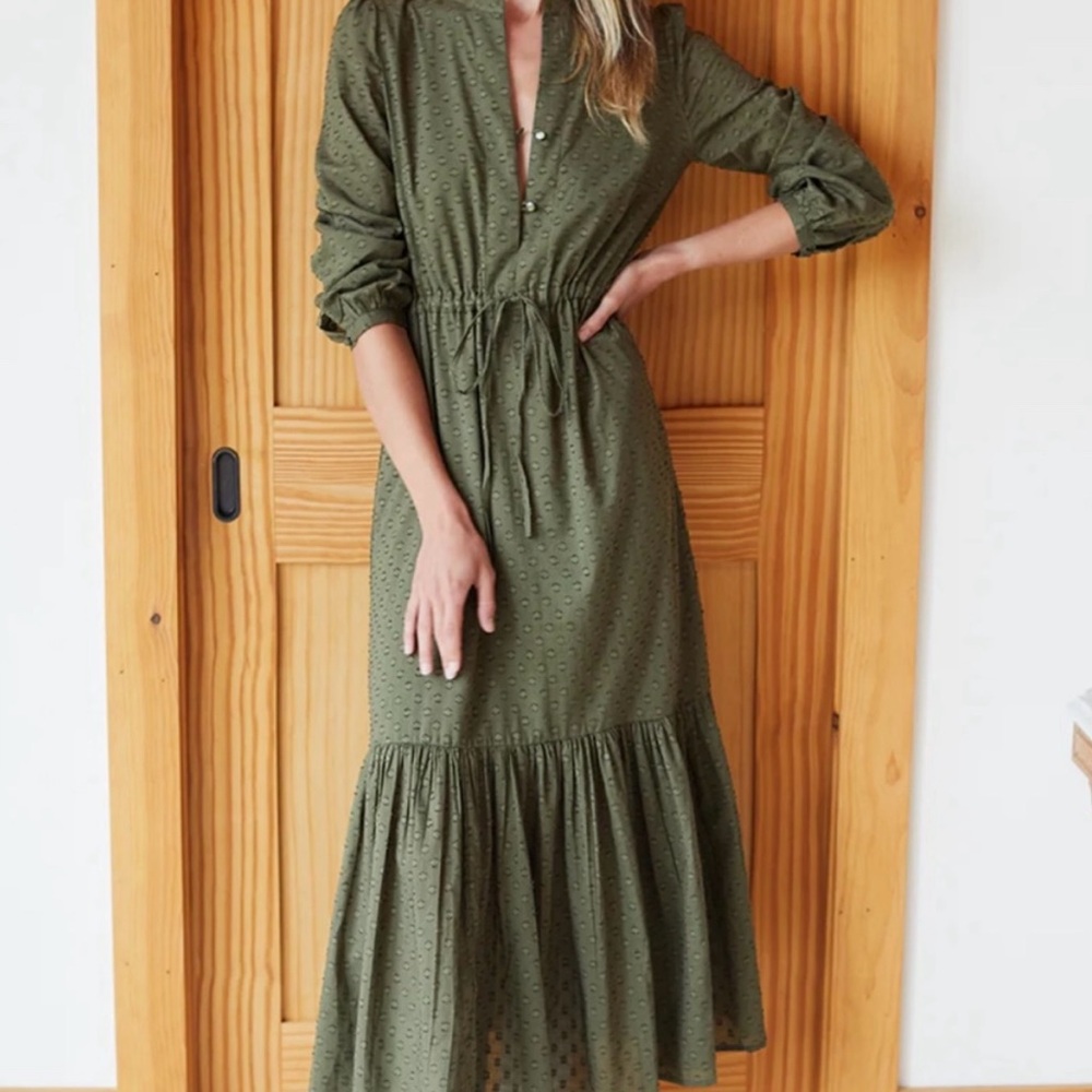 Emerson Fry Moss Swiss Dot Organic Frances Dress